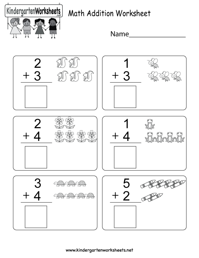 Free Printable Simple Addition With Pictures Worksheets