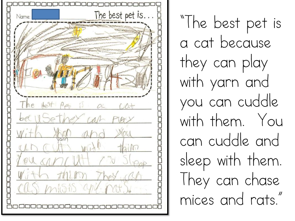 Incredible Examples Of Kindergarten Writing References