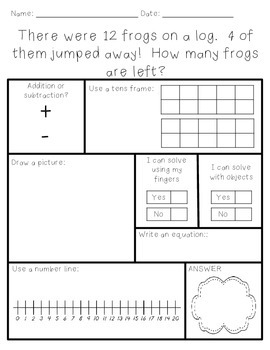 Addition Word Problems To 20