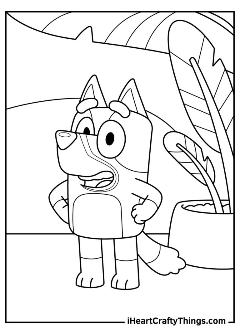 Famous Bluey Coloring Pages Free 2022