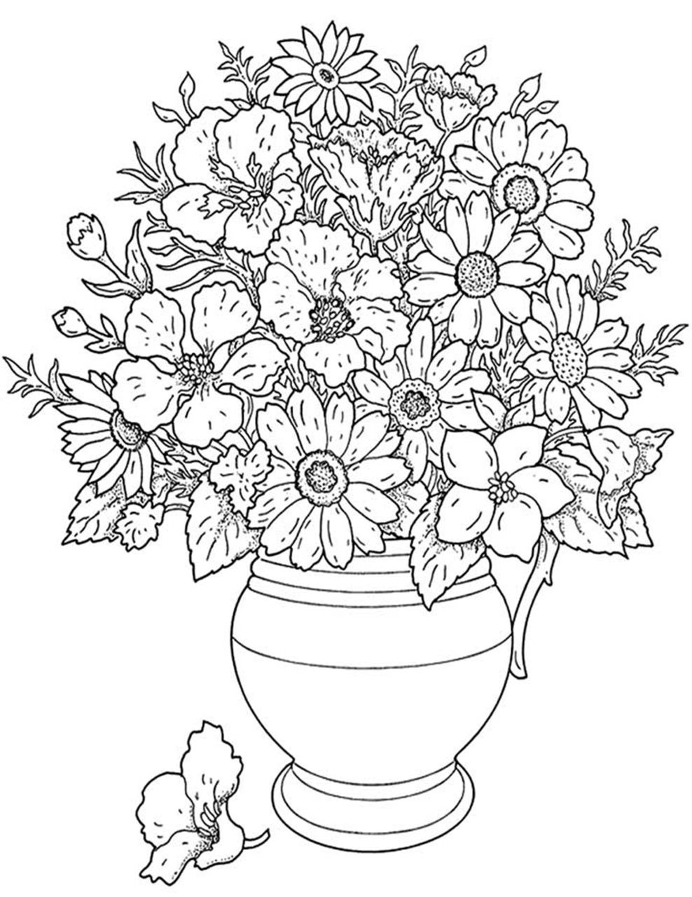 Cool Flowers Coloring Pages To Print Ideas