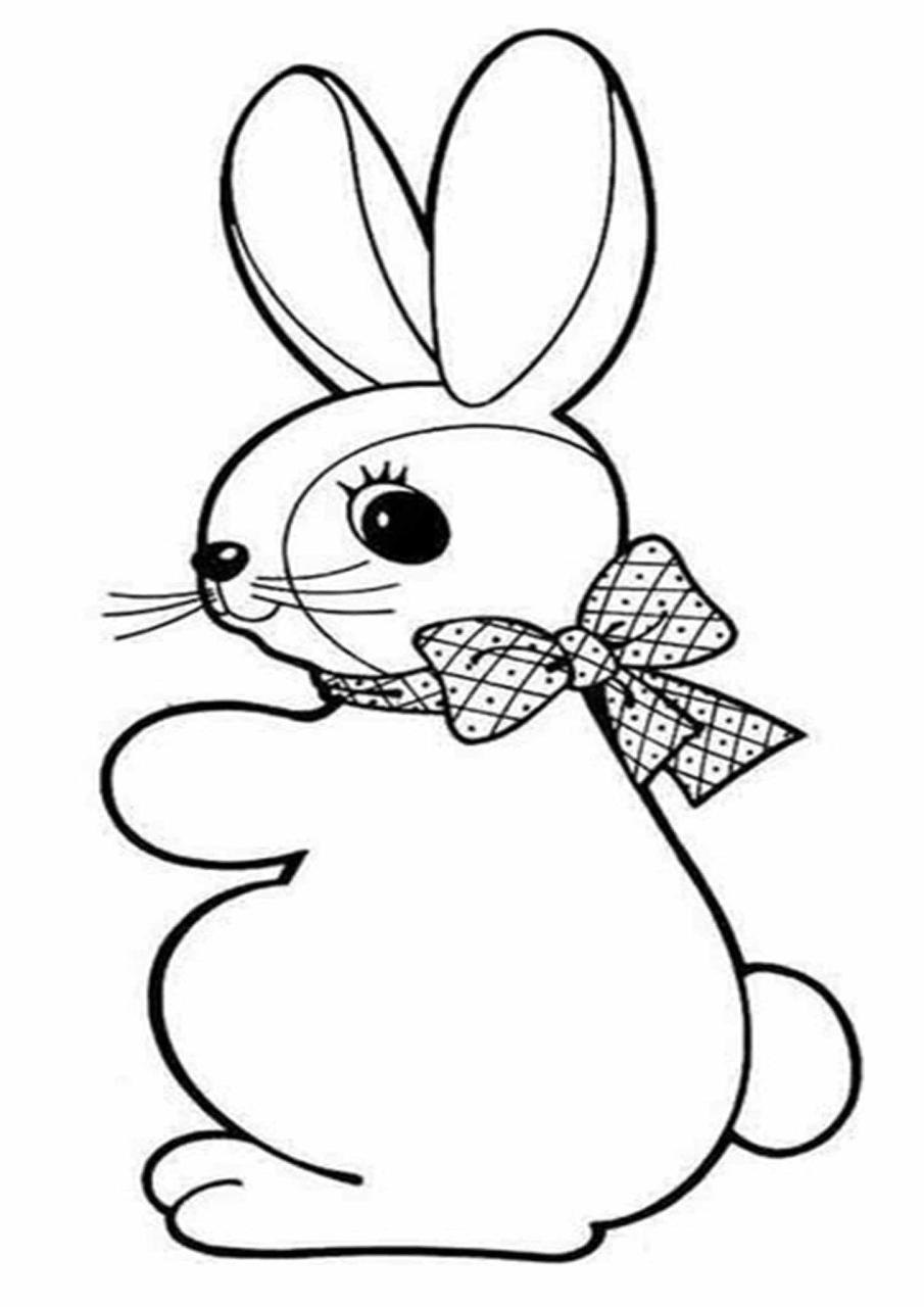 List Of Bunny Coloring Page Simple References