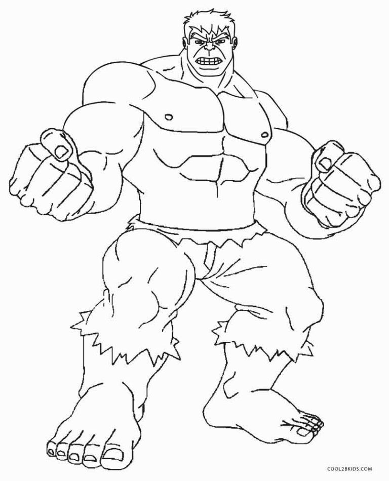 Incredible Hulk Coloring Pages Easy 2022