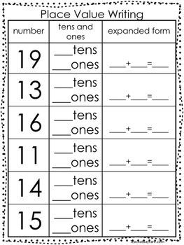 Tens And Ones Worksheets For Kindergarten Pdf