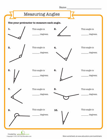 Measuring Angles With A Protractor Worksheet Answers