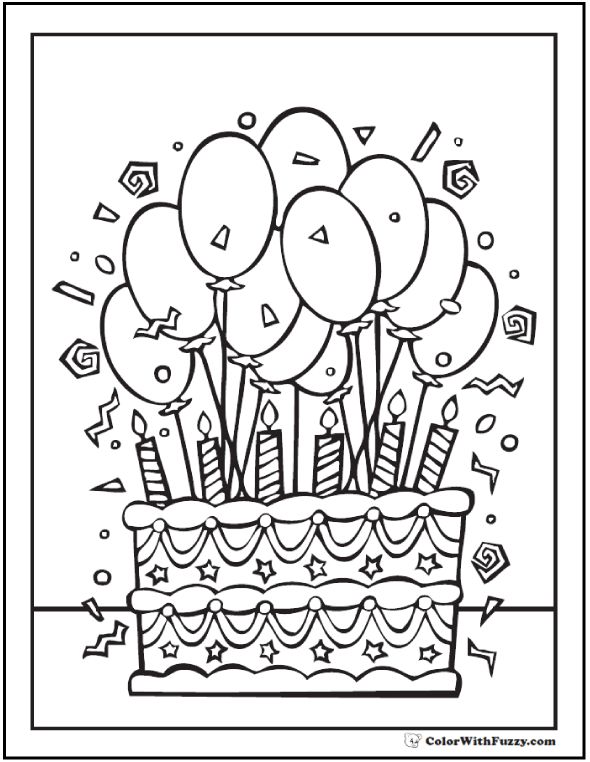 List Of Happy Birthday Coloring Pages Pdf 2022