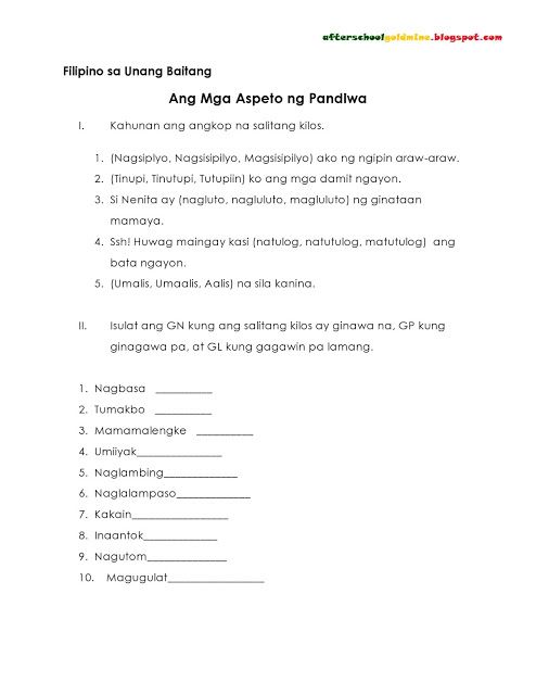 Printable Araling Panlipunan Grade 2 Worksheets