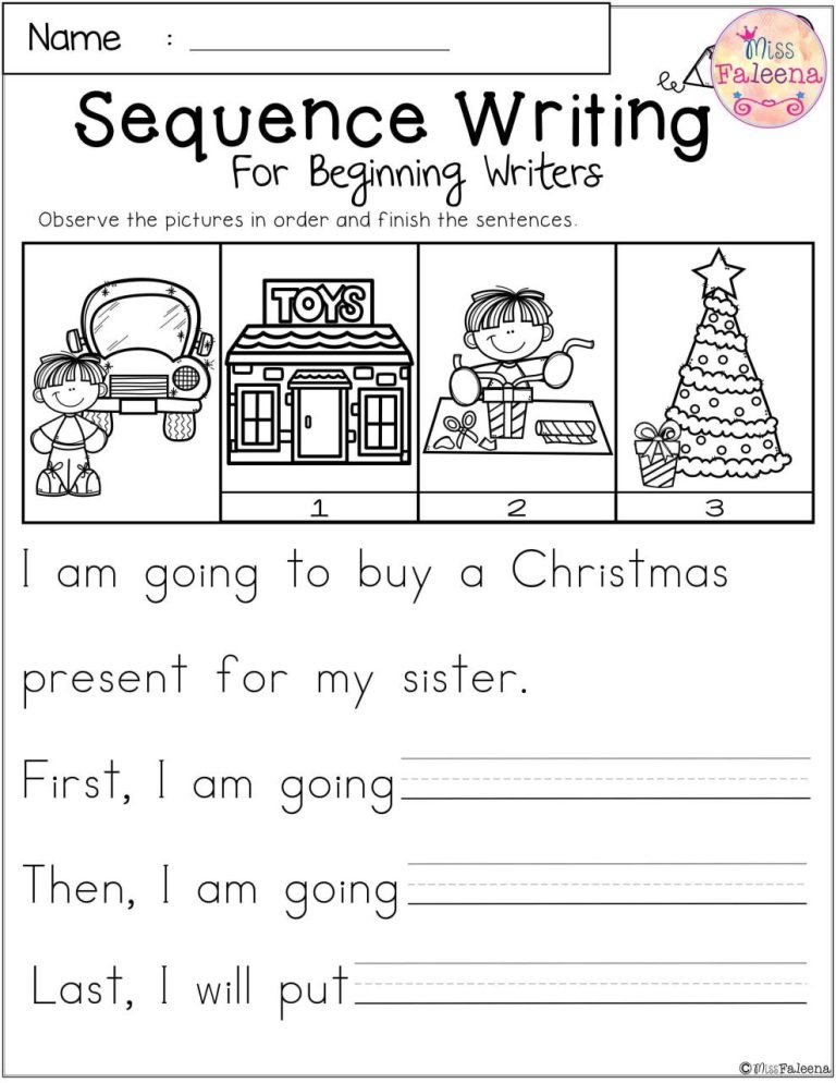 Grade 2 Sequence Writing Worksheets