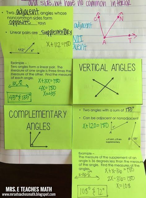 Angle Relationships Error Analysis Worksheet Answer Key