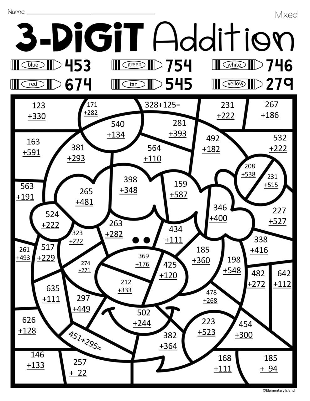 Cool Color By Number Worksheets Multiplication Ideas