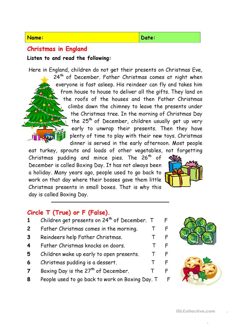+22 Free Kindergarten Christmas Reading Worksheets References
