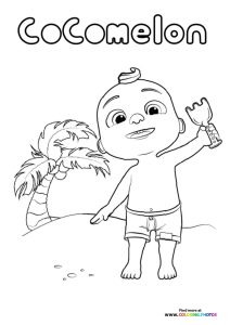 JJ from on a beach Coloring Pages for kids