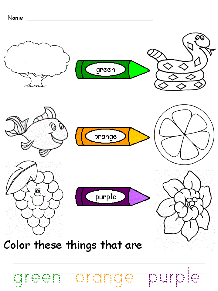 Incredible Colour Words Worksheets References