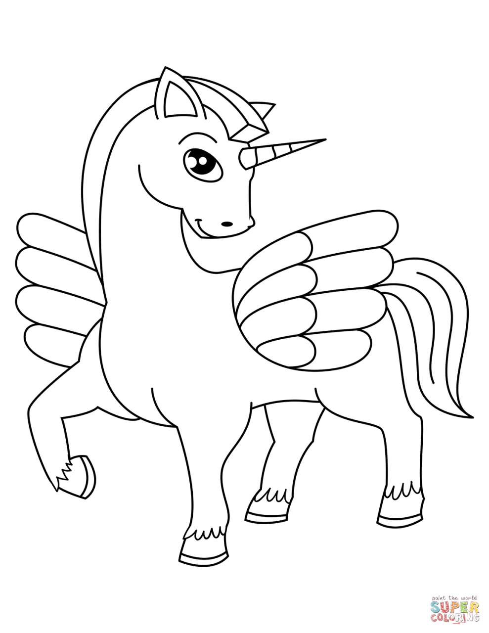 Incredible Unicorn Coloring Pages Easy References