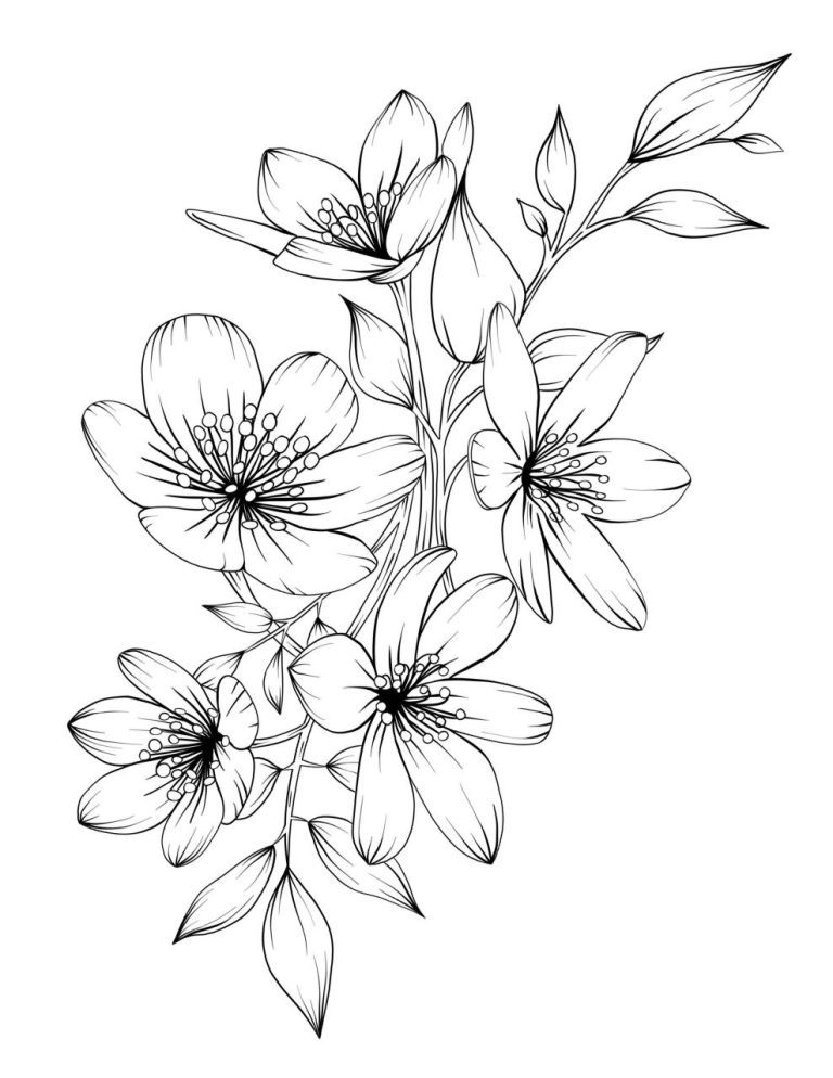 Cool Coloring Pages Flowers Pdf 2022