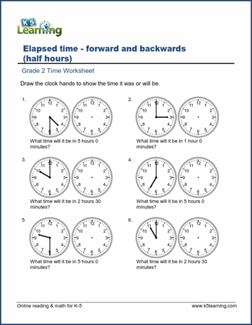 Printable Time Worksheets Grade 2