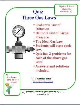 Ideal Gas Law Problems Worksheet Answers