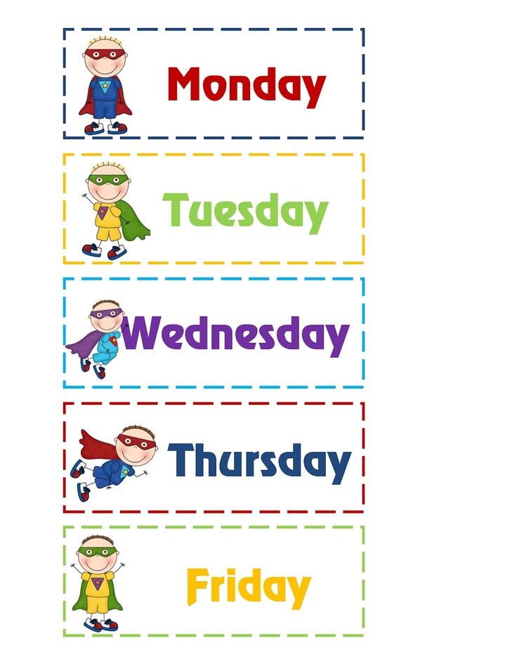 The Best Free Printable Days Of The Week For Kindergarten 2022