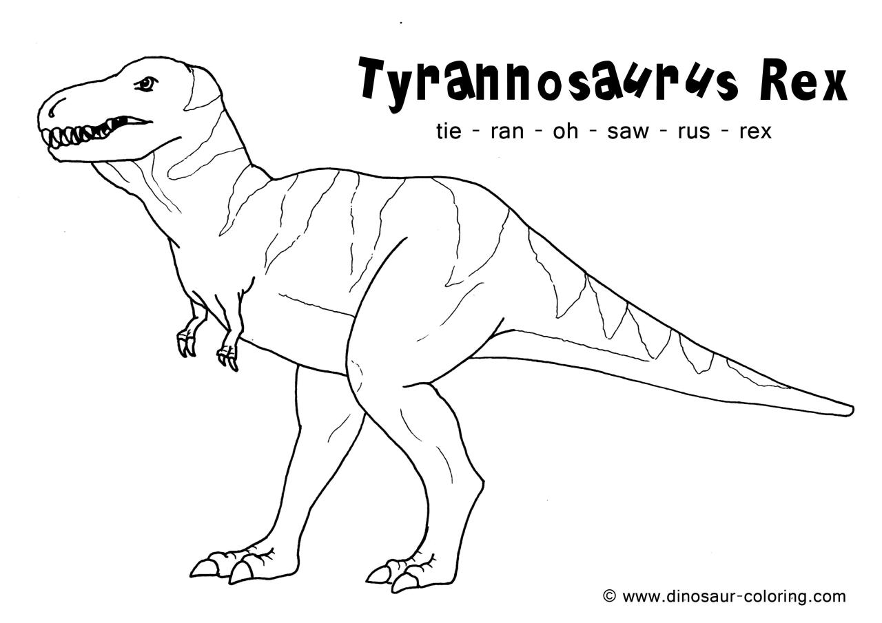 Review Of T Rex Coloring Page Pdf References