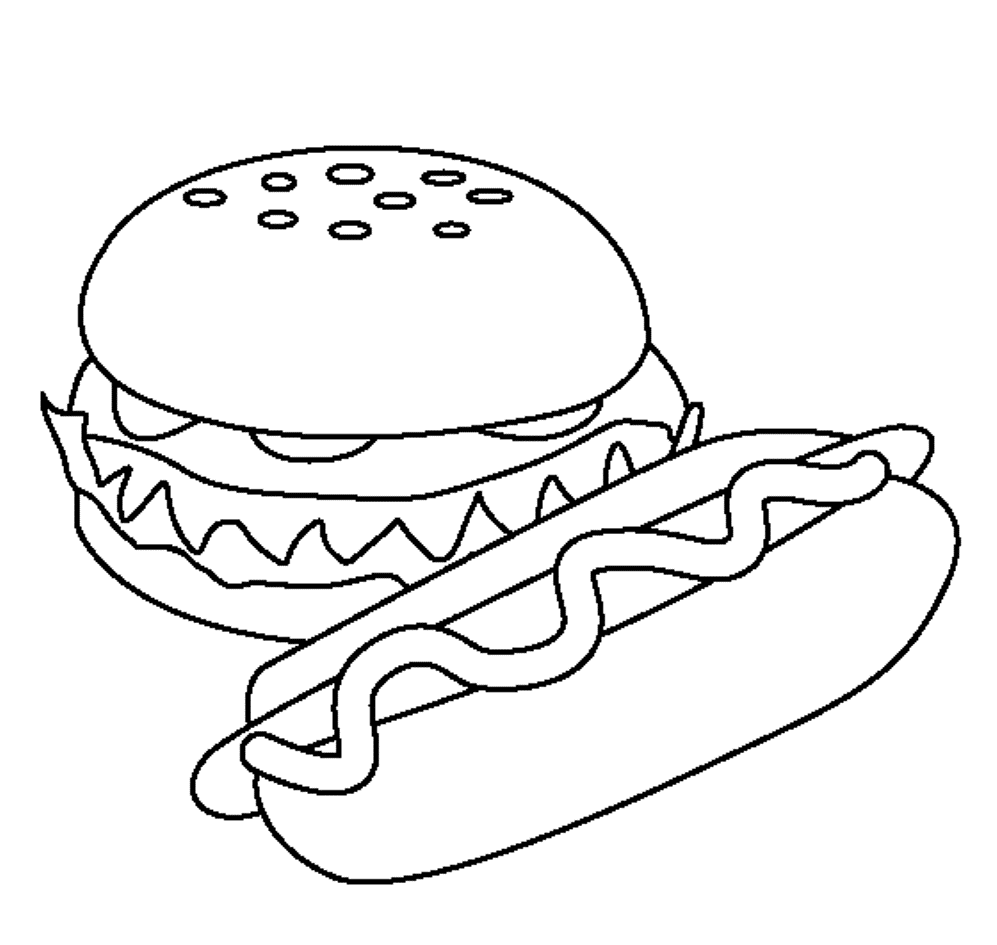 Famous Food Coloring Pages Easy 2022
