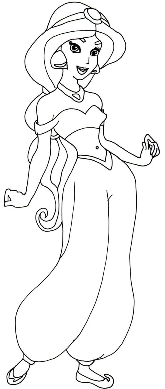 Famous Disney Princess Coloring Pages Jasmine 2022