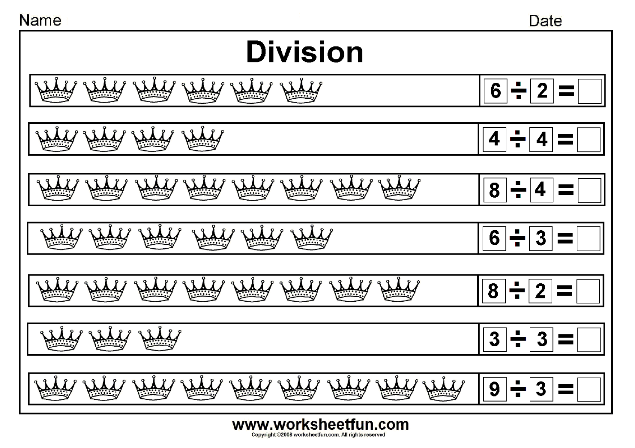 Famous Division Worksheets For Kindergarten References