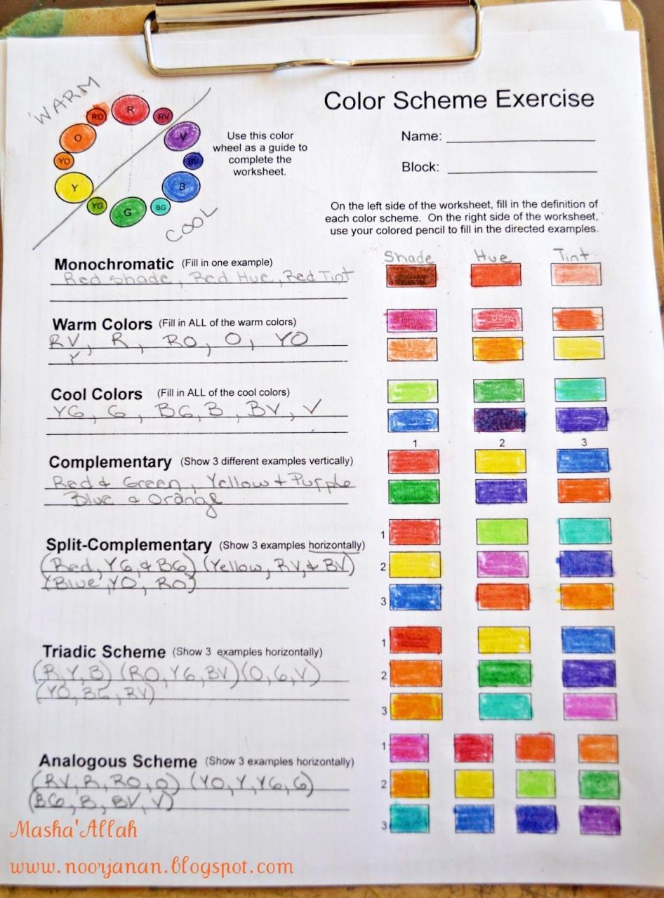 The Best Color Theory Worksheet Pdf References