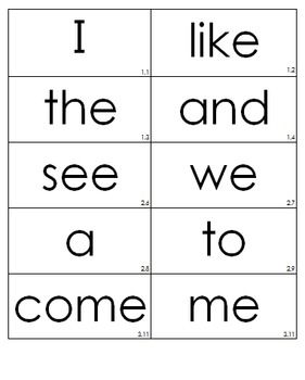Free Printable 1st Grade Sight Words Flash Cards
