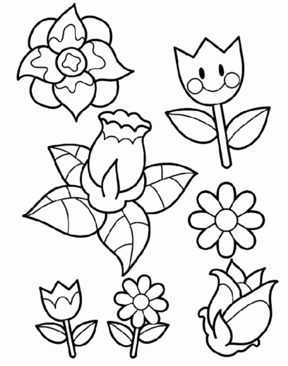 Famous Flowers Coloring Pages For Toddlers Ideas