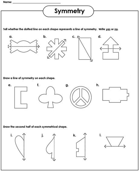Printable Free Symmetry Worksheets Pdf