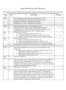 Kansas Equal Parenting Time (Ept) Worksheet Download Fillable PDF