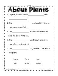 4th Grade Science Worksheets On Plants