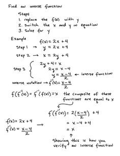 Inverse Functions Equations Worksheet Answer Key