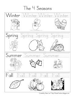 Four Seasons Worksheet For Kids