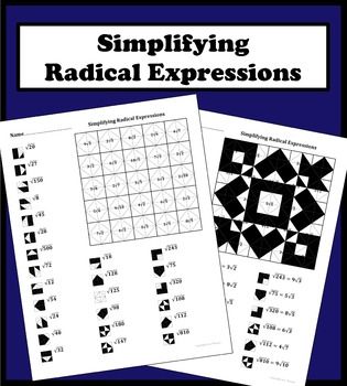 Simplifying Radical Expressions Worksheet Answers With Work