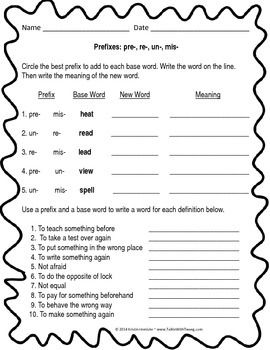 Grade 7 Prefixes And Suffixes Worksheets Pdf