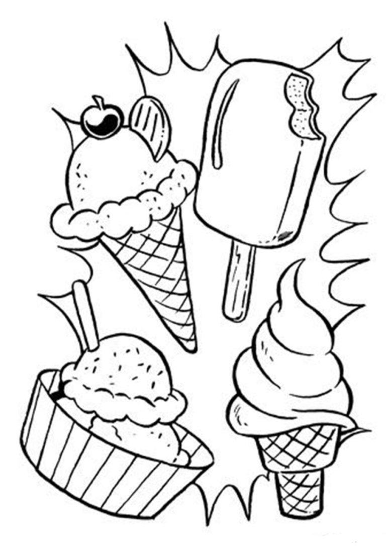 Incredible Ice Cream Coloring Pages Easy Ideas