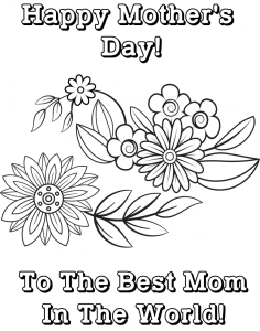 Mother's Day Coloring Pages For Kids A fun gift for mom! Mothers day