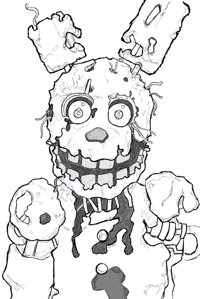 Cool Fnaf Coloring Pages Springtrap 2022