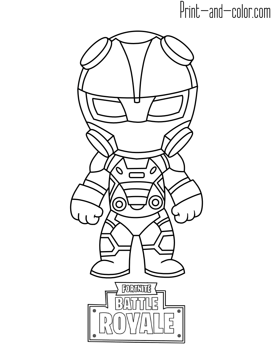 Cool Fortnite Coloring Pages Easy References