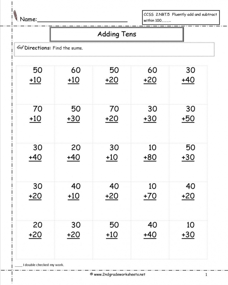 Math Worksheets Printable Free 2nd Grade Math Worksheets Printable
