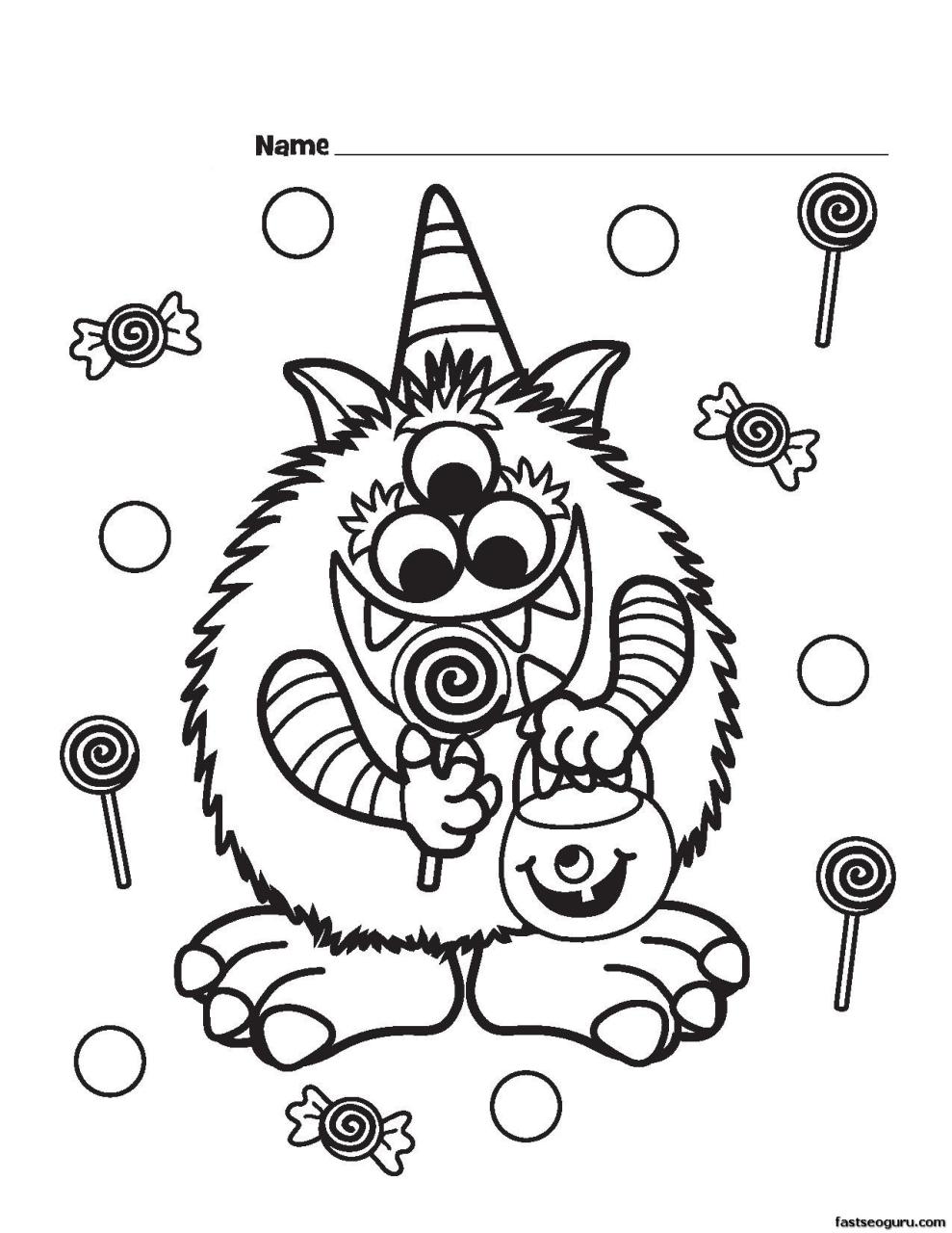 Incredible Halloween Coloring Pages For Toddlers Ideas