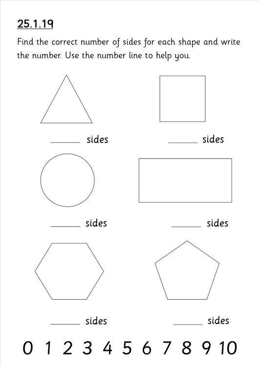 Review Of Shapes Homework Kindergarten References
