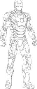 Coloring pages for kids free images Iron Man Avengers free coloring