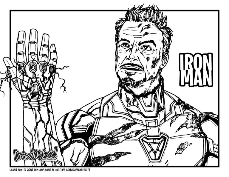 Incredible Iron Man Coloring Pages Endgame Ideas