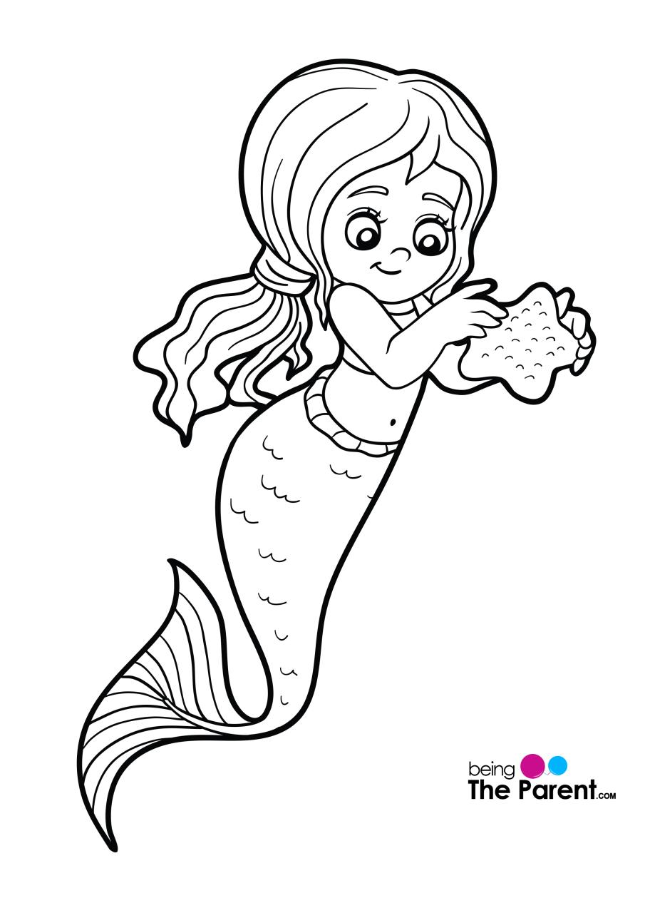 Famous Mermaid Coloring Pages 2022