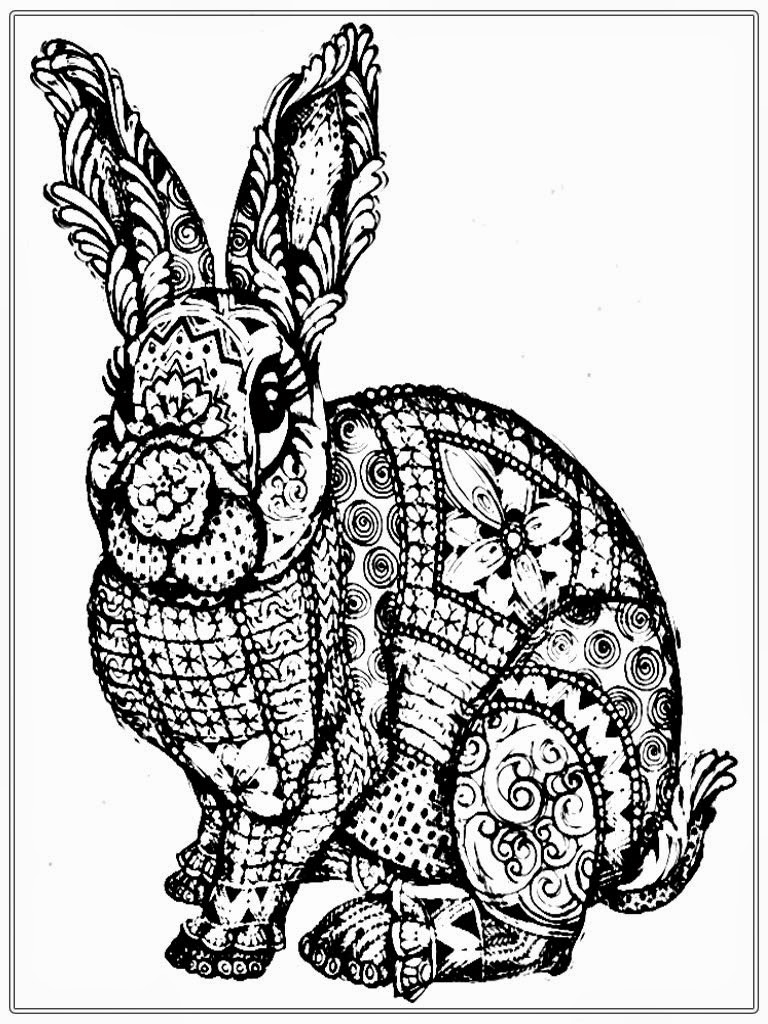 Famous Bunny Coloring Pages Realistic Ideas