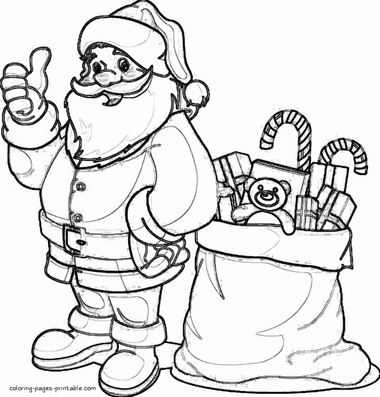 Incredible Santa Coloring Pages For Toddlers Ideas