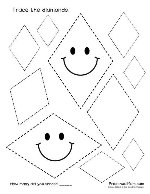 +22 Diamond Shape Worksheet For Kindergarten References