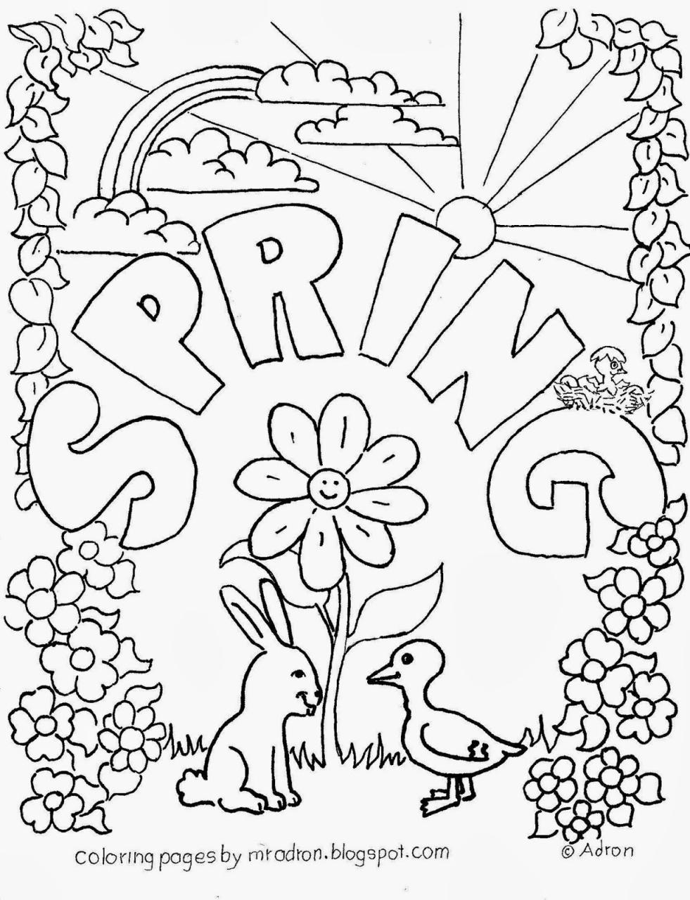 Review Of Spring Coloring Pages Pdf Ideas